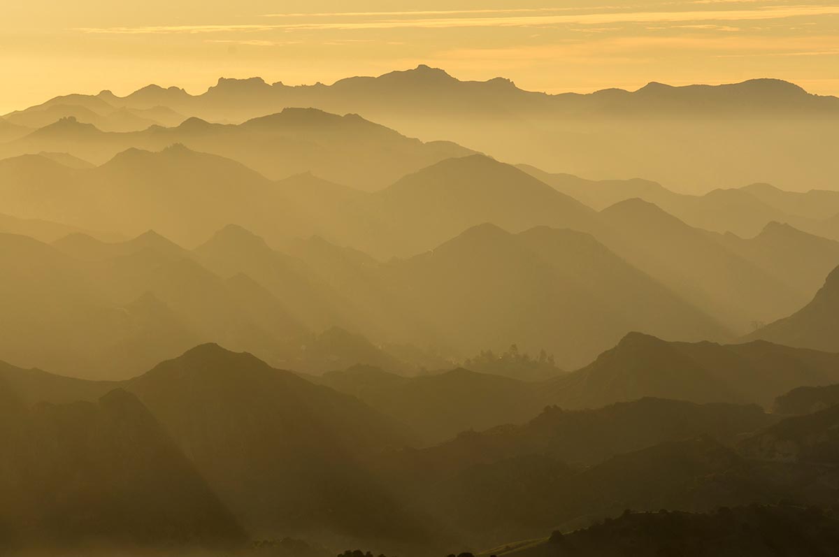 Layers of mountain ridges